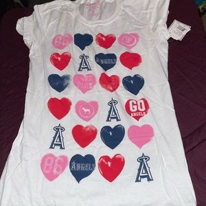 Pink short sleeve Angels graphic shirt NWT size M